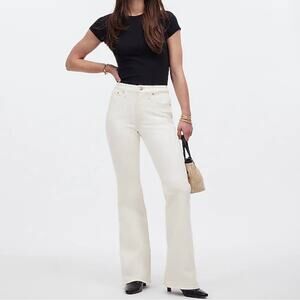 madewell flea market flare jeans tile white no673 women size 29